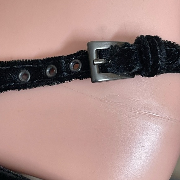 Prada Black velvet Slingback wedge Heels size 35.5(5.5) - Picture 12 of 12